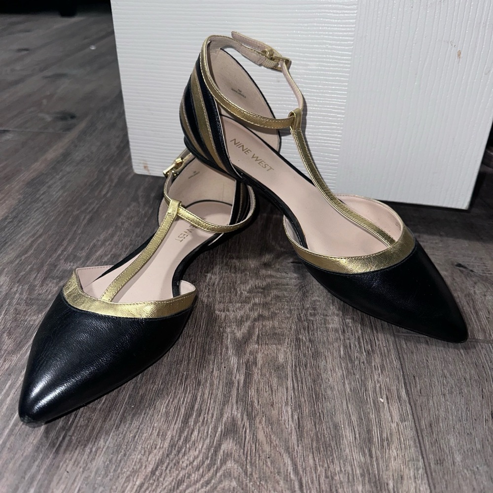 Nine West Black and Gold Women's Shoes